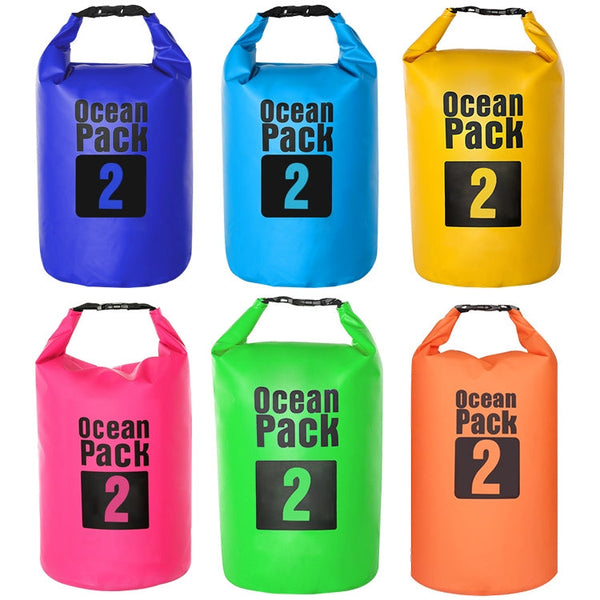Outdoor Waterproof Bag Dry Sack PVC Barrel Bag, Capacity: 2L