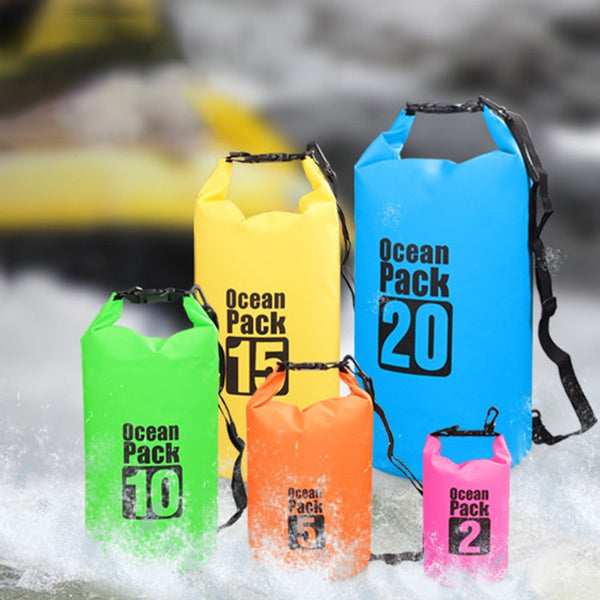 Outdoor Waterproof Bag Dry Sack PVC Barrel Bag, Capacity: 2L