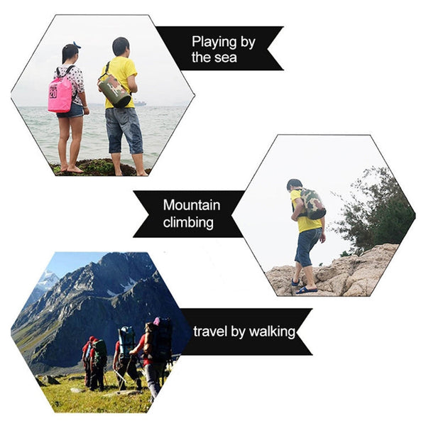 Outdoor Waterproof Bag Dry Sack PVC Barrel Bag, Capacity: 2L