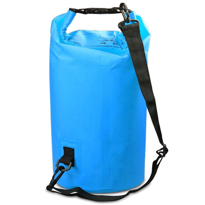 Outdoor Waterproof Double Shoulder Bag Dry Sack PVC Barrel Bag, Capacity: 20L
