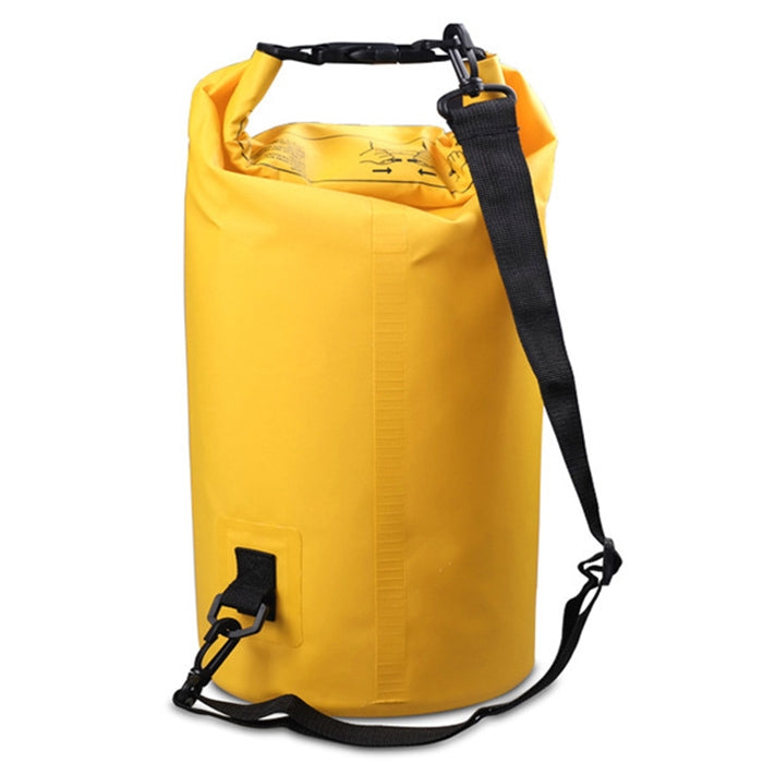 Outdoor Waterproof Double Shoulder Bag Dry Sack PVC Barrel Bag, Capacity: 20L