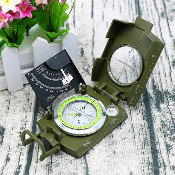 GoldGood K4074 Outdoor Multi-function Military Travel Geology Pocket Prismatic American Compass with Luminous Display