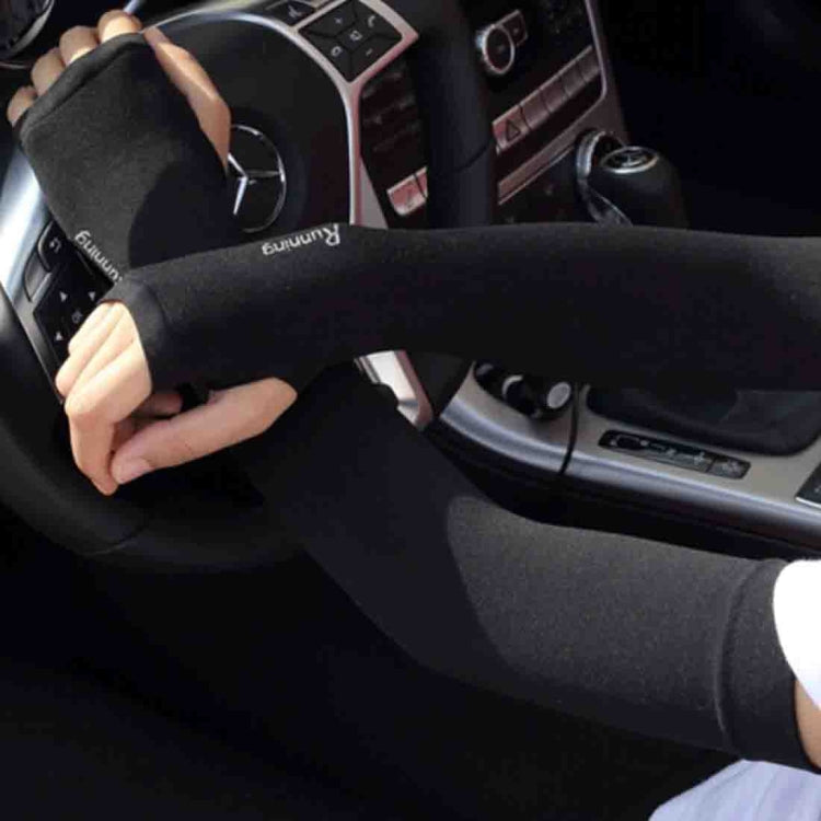 5 Boxes New Style Ice Silk Sleeves Fresh and Cool UV Protection Oversleeve, Open Fingers Style