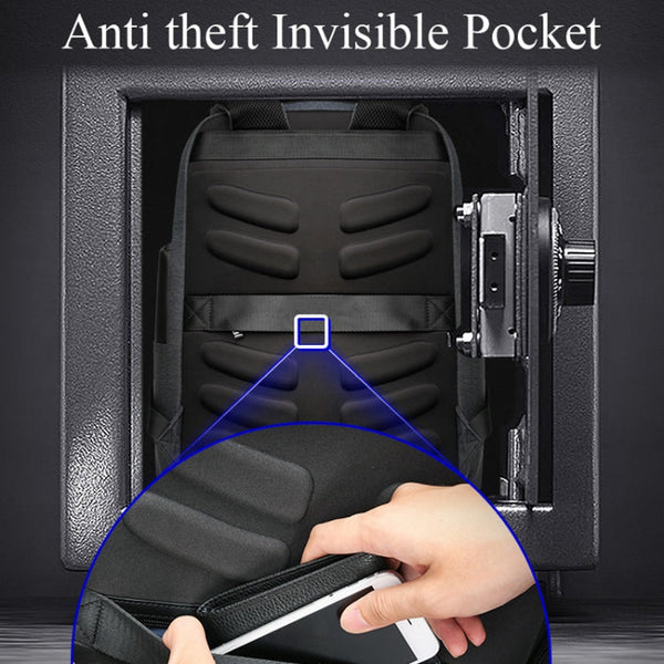 Bopai 851-014318 Fashion Outdoor Breathable Waterproof Anti-theft Three-layer Large Capacity Double Shoulder Bag,with USB Charging Port, Size: 31x17x44cm