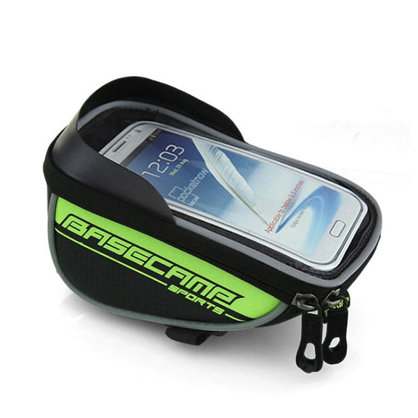 BaseCamp BC-305 Bicycle Phone Bags Mountain Road Bike Front Head Top Frame Handlebar Bag with Transparent Window & Sun Visor for 5.8 Inch 15x8cm and Below Smartphones, 5.8 inch
