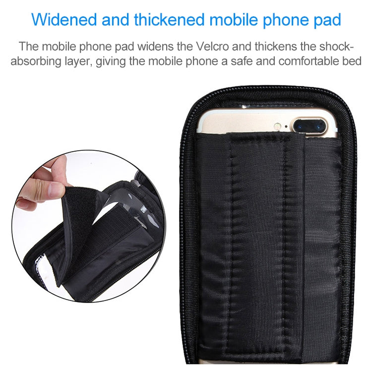 BaseCamp BC-305 Bicycle Phone Bags Mountain Road Bike Front Head Top Frame Handlebar Bag with Transparent Window & Sun Visor for 5.8 Inch 15x8cm and Below Smartphones, 5.8 inch