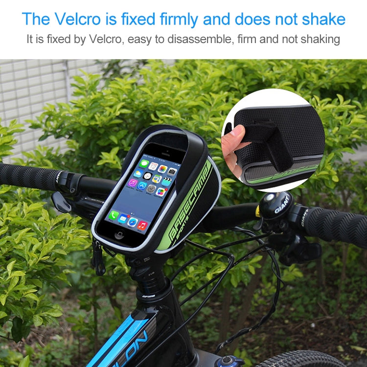 BaseCamp BC-305 Bicycle Phone Bags Mountain Road Bike Front Head Top Frame Handlebar Bag with Transparent Window & Sun Visor for 5.8 Inch 15x8cm and Below Smartphones, 5.8 inch