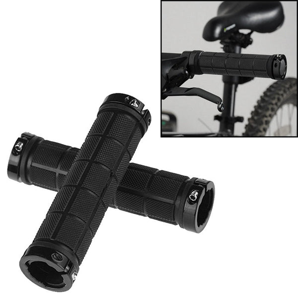 BaseCamp BC-607 1 Pair Bicycle MTB Bike Lock-on Rubber Handlebar Grips, BC-607