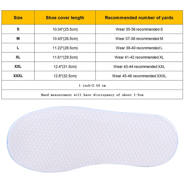 Fashion PVC Non-slip Waterproof Thick-soled Shoe Cover Size: S