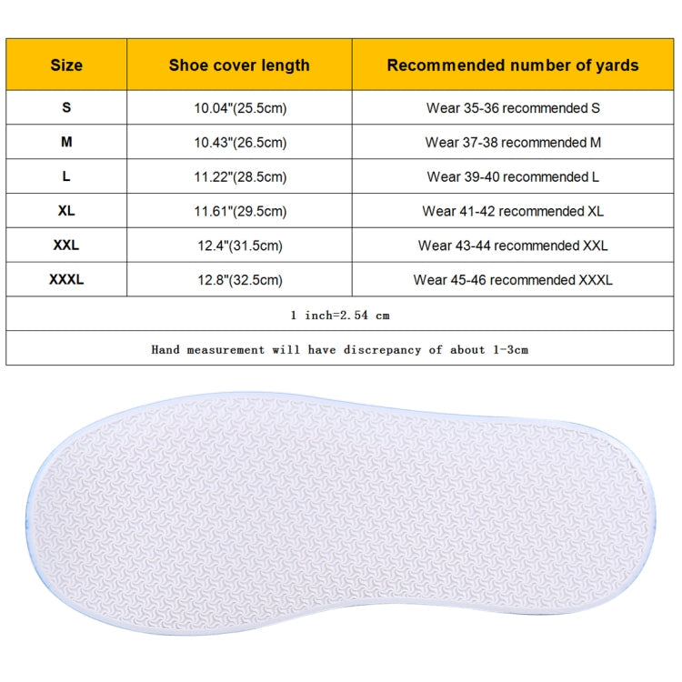 Fashion PVC Non-slip Waterproof Thick-soled Shoe Cover Size: XL