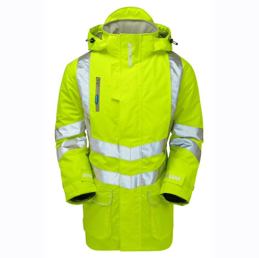 PULSAR P187 Hi-Vis Yellow Padded Waterproof Storm Coat