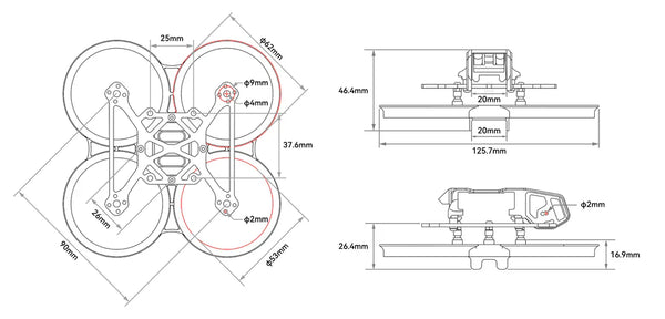 Pavo20 Brushless Whoop Frame With HD VTX Bracket