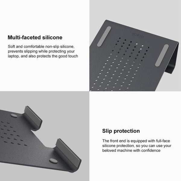 Aluminum Cooling Stand for Laptop, Suitable for Mac Air, Mac Pro,  iPad, and Other 11-17 inch Laptops