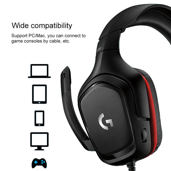 Logitech G331 Dolby 7.1 Surround Sound Stereo Folding Noise Reduction Competition Gaming Headset