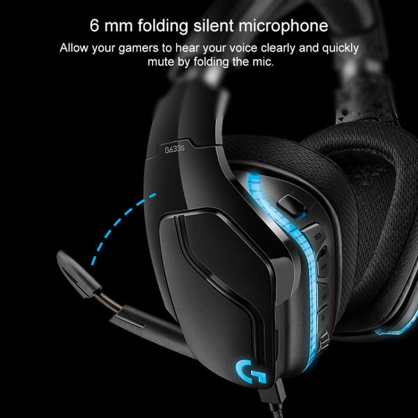Logitech G633S Dolby 7.1 Surround Sound Stereo Colorful Lighting Noise Reduction Competition Gaming Wired Headset