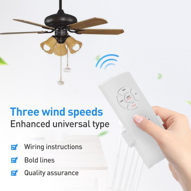 Universal Ceiling Fan Lamp Remote Control Kit 85-265V Timing Wireless Control Switch Adjusted Wind Speed Transmitter Receiver