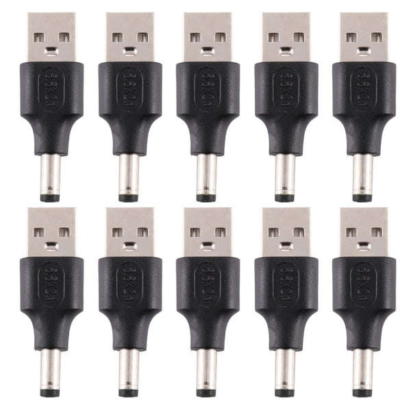 10 PCS 5.5 x 2.1mm Male to USB 2.0 Male DC Power Plug Connector, 5.5 x 2.1mm