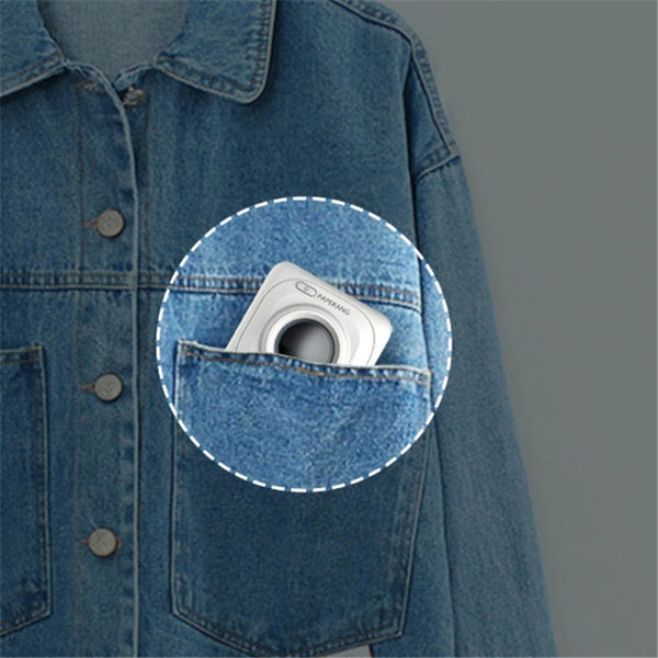 PAPERANG P1 Portable ABS Bluetooth 4.0 Printer Thermal Photo Phone Wireless Connection Printer, P1 White