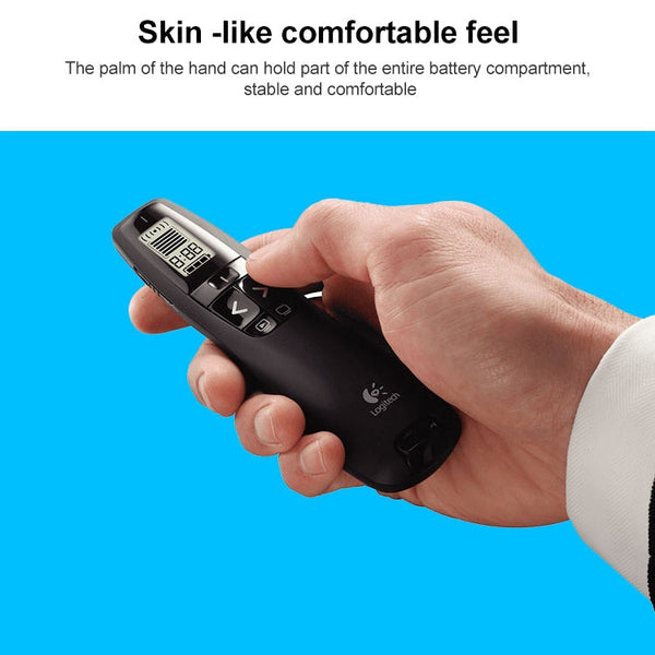 Logitech R800 2.4Ghz USB Wireless Presenter PPT Remote Control Flip Pen, R800