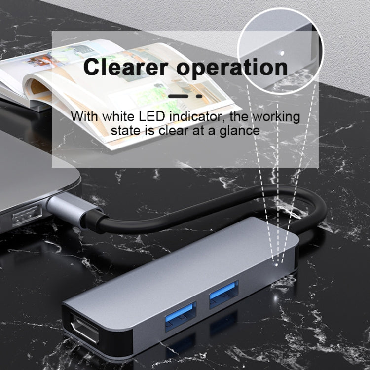 2011N 3 In 1 USB 3.0 x2 + HDMI Multi-function Type-C / USB-C HUB Docking Station, 2011N USB 3.0 x2 + HDMI