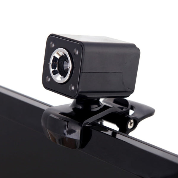 A862 360 Degree Rotatable 480P WebCam USB Wire Camera with Microphone & 4 LED lights for Desktop Skype Computer PC Laptop, Cable Length: 1.4m