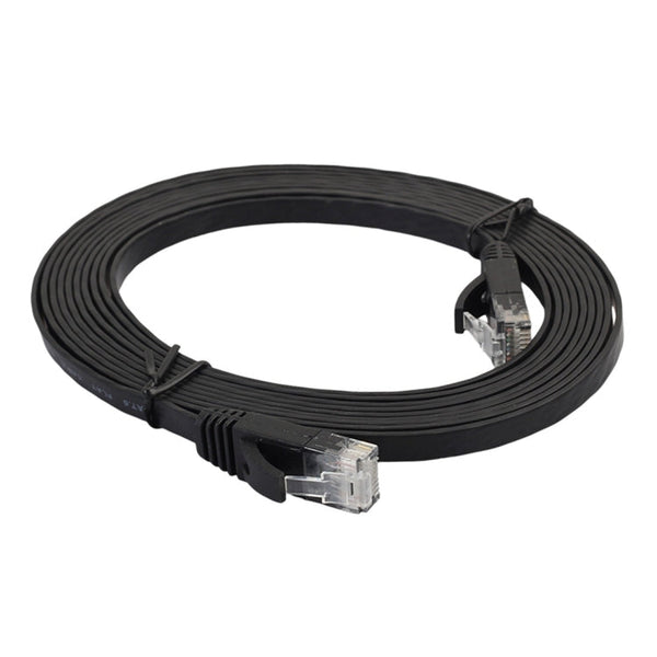 3m CAT6 Ultra-thin Flat Ethernet Network LAN Cable, Patch Lead RJ45, Length: 3m