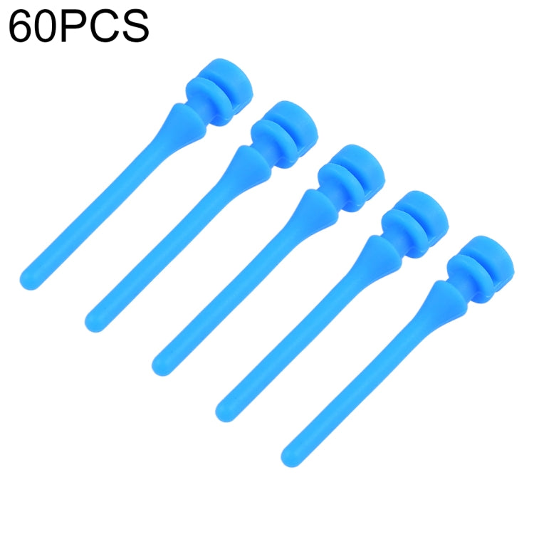 60 PCS 40mm Anti Vibration Soft Damping Nail Rubber Silicone Computer Fan Screw, 60 PCS 40mm, 60 PCS 40mm (Blue)