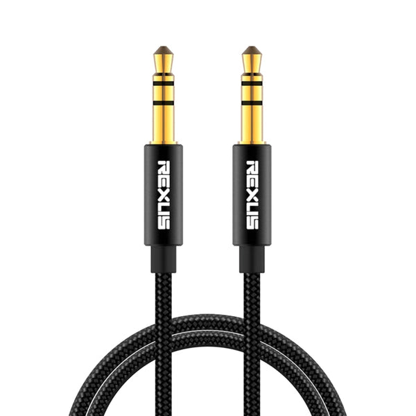 REXLIS 3629 3.5mm Male to Male Car Stereo Gold-plated Jack AUX Audio Cable for 3.5mm AUX Standard Digital Devices, Length: 1m, Length: 1m