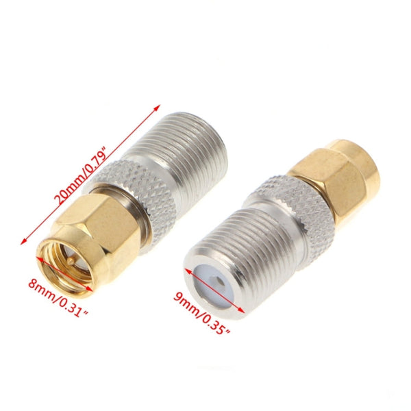 2 PCS SMA Male to F Female RF Coaxial Connector, SMA Male to F Female