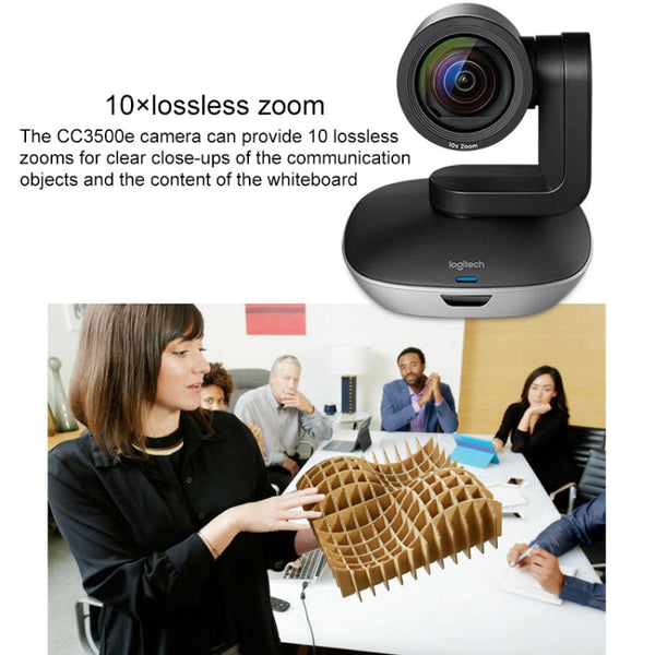 Logitech CC3500e HD 1080P Online Class Video Business Teleconference Camera, EU Plug