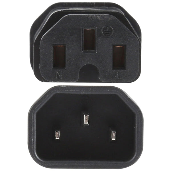 C13 to C15 Groove AC Power Plug Adapter Converter Socket, C13 to C15 Groove