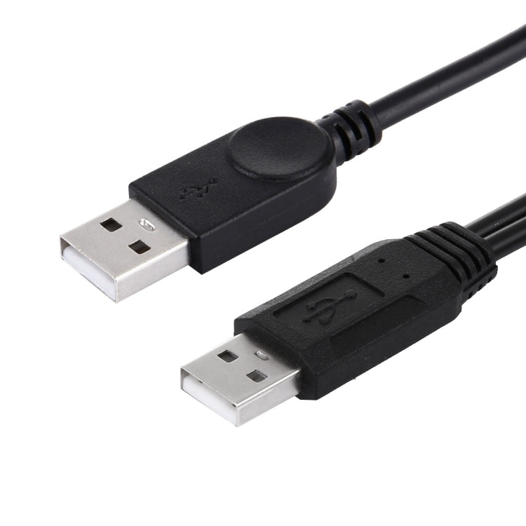 2 in 1 USB 2.0 Male to 2 Dual USB Male Cable for Computer / Laptop, Length: 50cm, USB 2.0 AM to 2 USB 2.0 AM