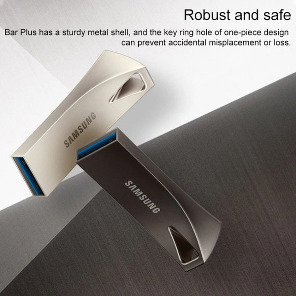 Original Samsung BAR Plus 128GB USB 3.1 Gen1 U Disk Flash Drives(Champagne Silver)
