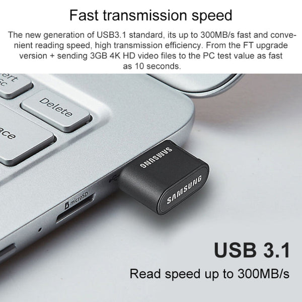 Original Samsung FIT Plus 256GB USB 3.1 Gen1 U Disk Flash Drives