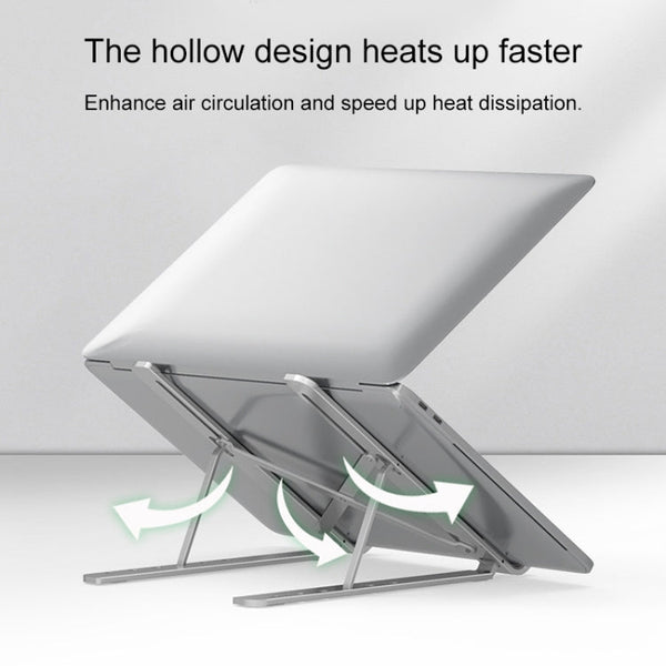 Portable Adjustable Laptop Stand Desktop Lifting Height Increase Rack Folding Heat Dissipation Holder, Style: Fan, Style: Fan