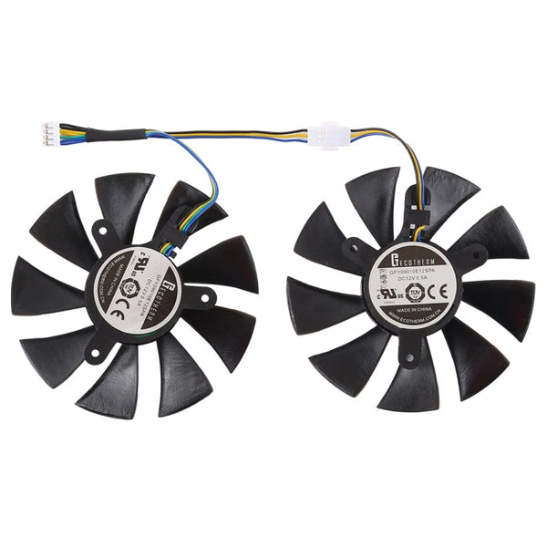 DC 12V 0.5A 4 Pin Female Original Desktop Computer Radiator Cooling Fan CPU Cooling Fan, Diameter: 8.5mm, Pairs, 0.5A Diameter: 8.5mm(Original)