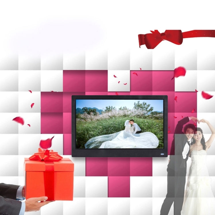 12.5 inch FHD LED Display Digital Photo Frame with Holder & Remote Control, MSTAR V56 Program, Support USB / SD Card Input