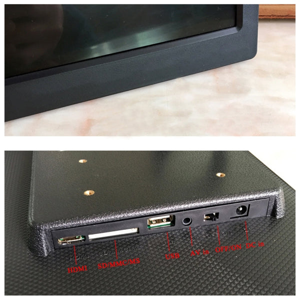 17.0 inch LED Display Digital Photo Frame with Holder / Remote Control, Allwinner Technology, Support USB / SD Card Input / OTG, US/EU/UK Plug, 17.0 inch, 17.0 inch/Without Touch Button Black