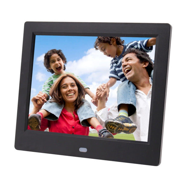 AC 100-240V 8 inch TFT Screen Digital Photo Frame with Holder & Remote Control, Support USB / SD Card Input, 8 inch TFT