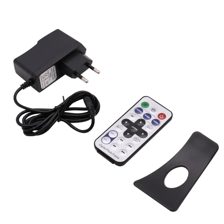 AC 100-240V 8 inch TFT Screen Digital Photo Frame with Holder & Remote Control, Support USB / SD Card Input, 8 inch TFT