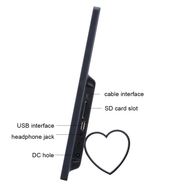 13 inch LED Display Digital Photo Frame with Holder & Remote Control, Allwinner F16, Support SD / MS / MMC Card and USB, 13 inch/F16