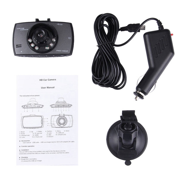 Car DVR Camera 2.7 inch LCD 480P 1.3MP Camera 120 Degree Wide Angle Viewing, Support Night Vision / Motion Detection / TF Card / G-Sensor