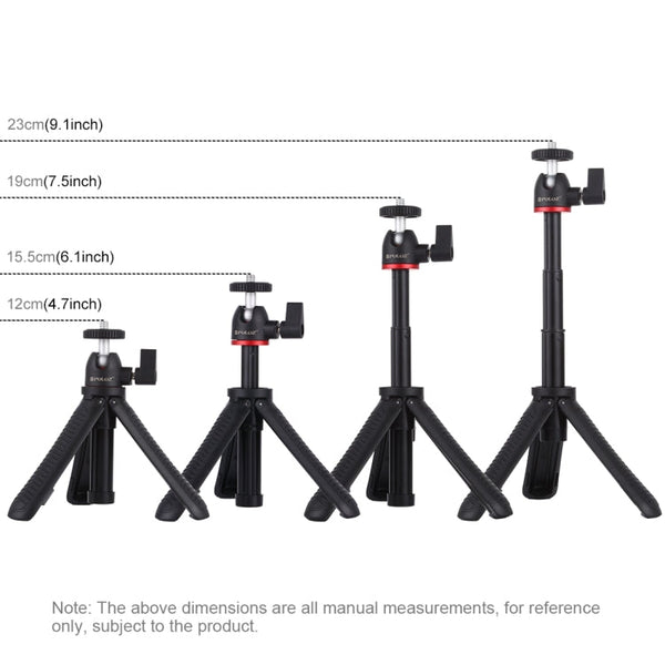 PULUZ Selfie Sticks Tripod Mount + Phone Clamp with Tripod Adapter & Long Screw