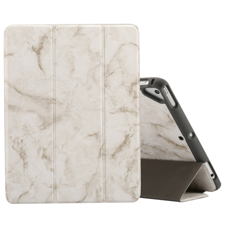 Marble Texture Pattern Horizontal Flip Case for iPad 9.7 (2018) , with Three-folding Holder & Pen Slots