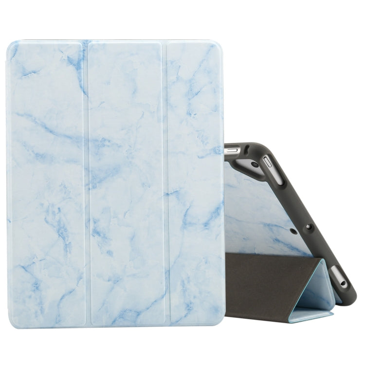 Marble Texture Pattern Horizontal Flip Case for iPad 9.7 (2018) , with Three-folding Holder & Pen Slots