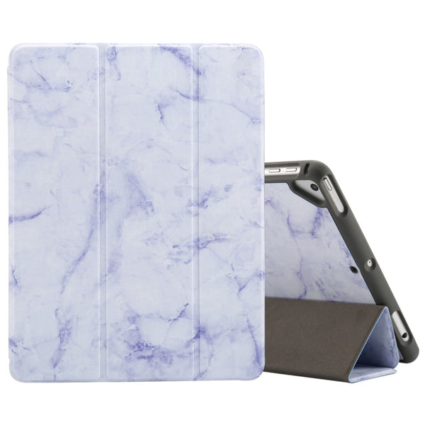 Marble Texture Pattern Horizontal Flip Case for iPad 9.7 (2018) , with Three-folding Holder & Pen Slots