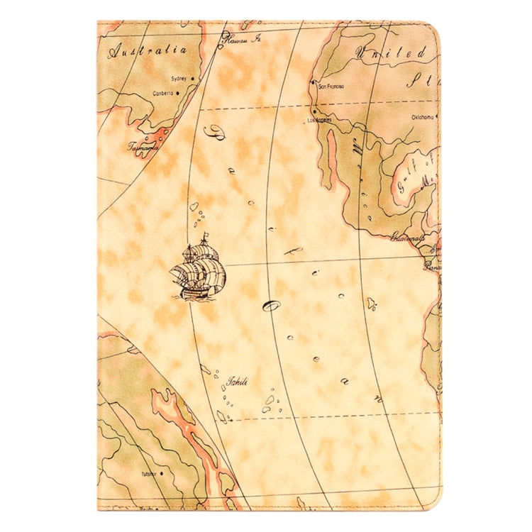Map Pattern Horizontal Flip Leather Case with Holder & Card Slots & Wallet for iPad Pro 9.7 inch, Random Pattern Delivery, PRI2001A, PRI2001B, PRI2001C