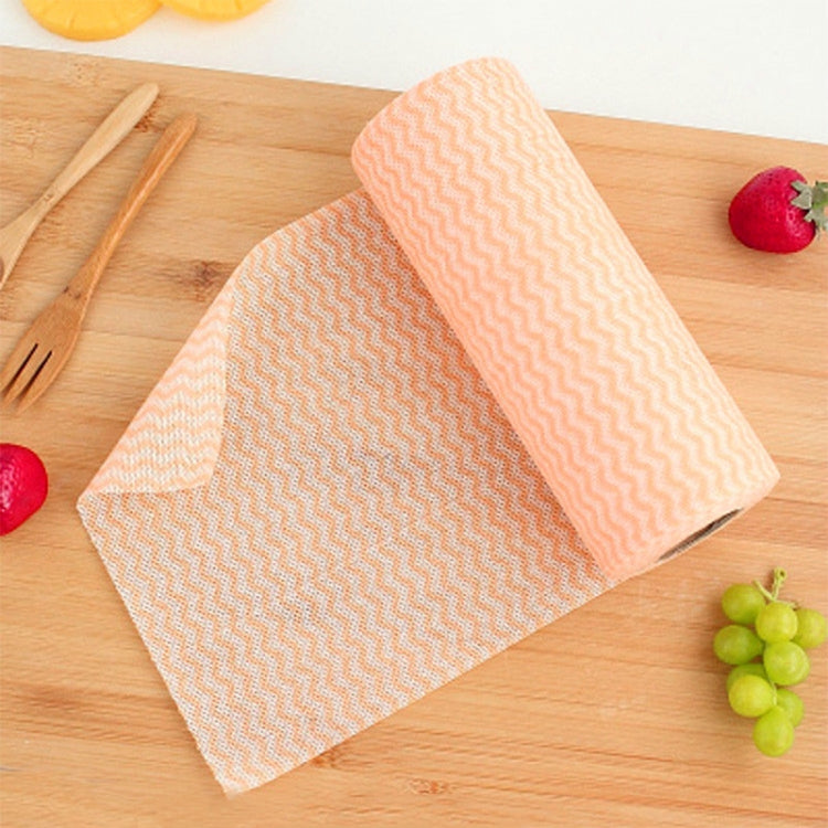 50 Sheets Non-Woven Disposable Washing Towels Dishcloth, Red, Green, Orange, Blue