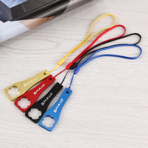 PULUZ CNC Aluminum Alloy Tighten Screw Cap Wrench Tool for GoPro Hero11 Black / HERO10 Black / HERO9 Black / HERO8 Black / HERO7 /6 /5 /5 Session /4 Session /4 /3+ /3 /2 /1, Xiaoyi and Other Action Cameras, Wrench (Aluminum Material) Blue              ...