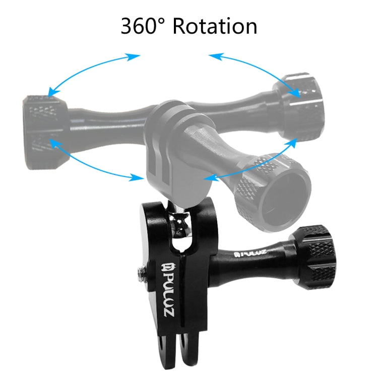 PULUZ CNC Aluminum Ball Joint Mount with 2 Long Screws for GoPro, Insta360, DJI and Other Action Cameras, CN Stock